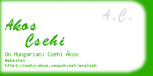akos csehi business card